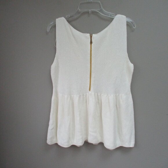 Zaraknit Sleeveless Sweater Size Large Ivory - Picture 6 of 6